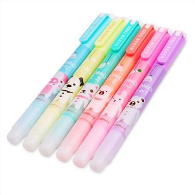 6 kom Dual Tips Highlighter set markera