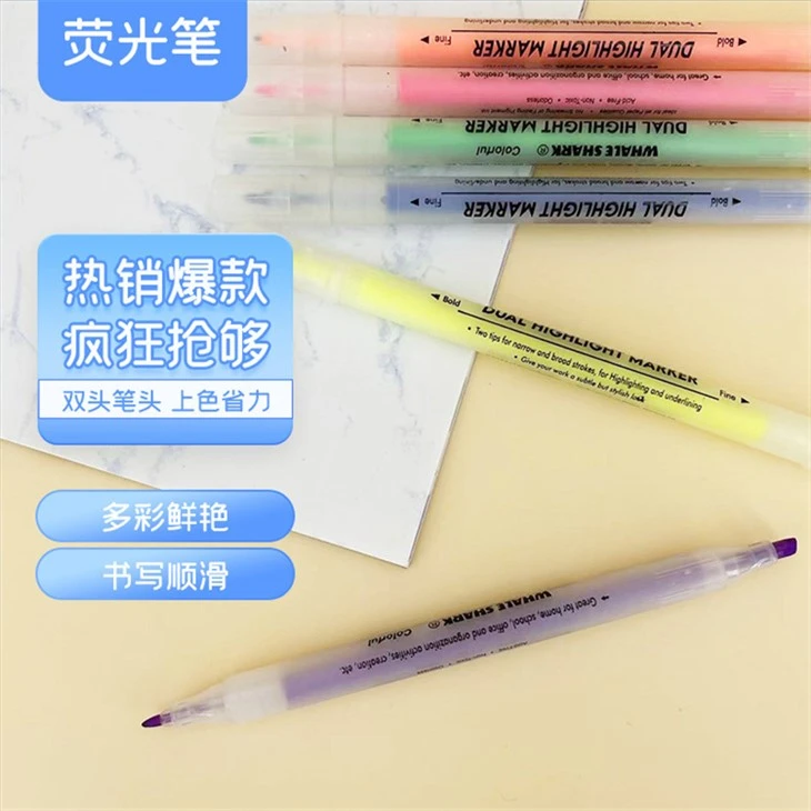 6kom Set Blage boje Highlighter s dvostrukim vrhom